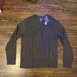 J. Crew Men's grey garment dyed Long Sleeve Shirt
